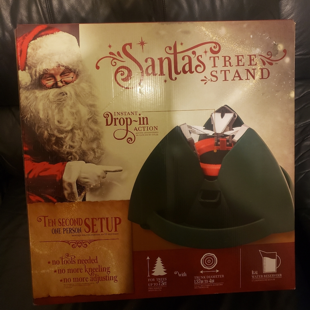 Bond Manufacturing Santa's Stand (Holds 9ft Tree) with Green Reservoir